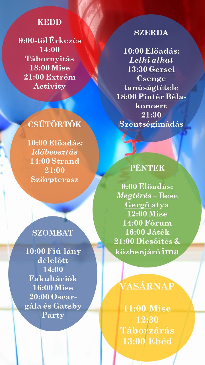 MILYEN PROGRAMOK LESZNEK AZ IFITÁBORBAN?